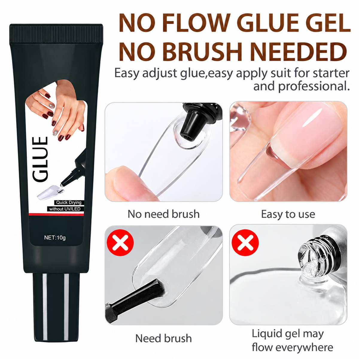 🔥2026 HOT SALE🔥 Extra Strong Fast-Drying Semi-Solid Nail Glue & Remover Set