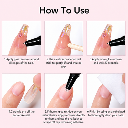 🔥2026 HOT SALE🔥 Extra Strong Fast-Drying Semi-Solid Nail Glue & Remover Set