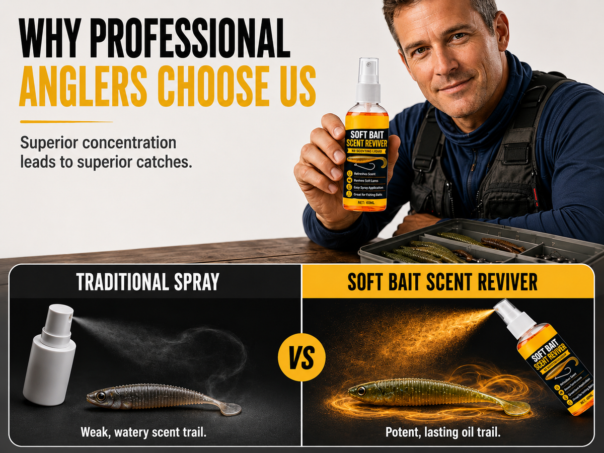 🎣60ML Soft Bait Scent Reviver Spray – High-Concentration Fishing Lure Attractant for Soft Plastics & Jigs