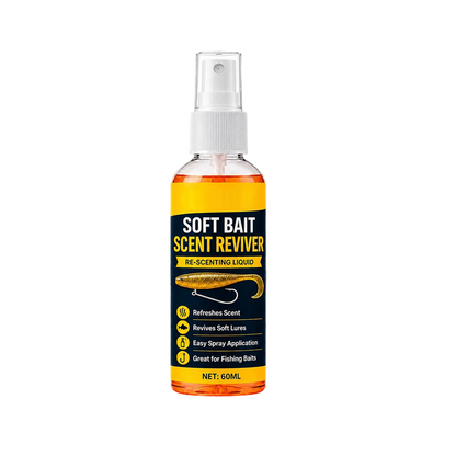 🎣60ML Soft Bait Scent Reviver Spray – High-Concentration Fishing Lure Attractant for Soft Plastics & Jigs