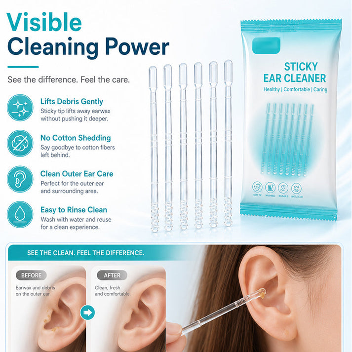 🎁 2026 New Arrivals 50% off💥Soft sticky ear cleaning sticks, effective removal of dry earwax
