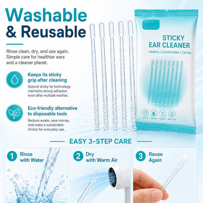 🎁 2026 New Arrivals 50% off💥Soft sticky ear cleaning sticks, effective removal of dry earwax