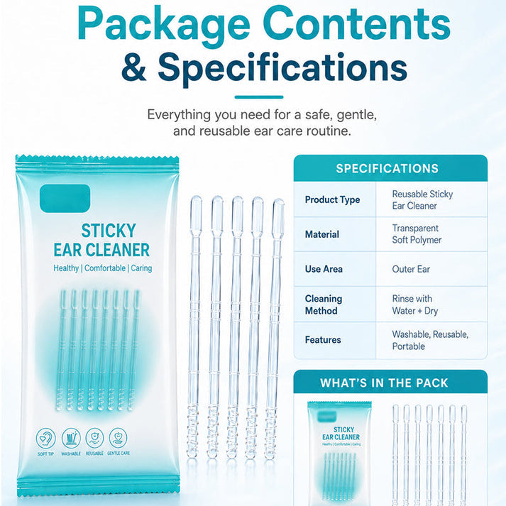 🎁 2026 New Arrivals 50% off💥Soft sticky ear cleaning sticks, effective removal of dry earwax